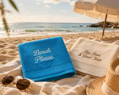 Embroided towel